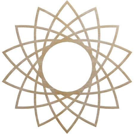 Ekena Millwork Eleanor Wood Fretwork Pierced Ceiling Medallion, Birch, 30"OD x 11 1/2"ID x 1/4"T CMWP30X30X0250EABI